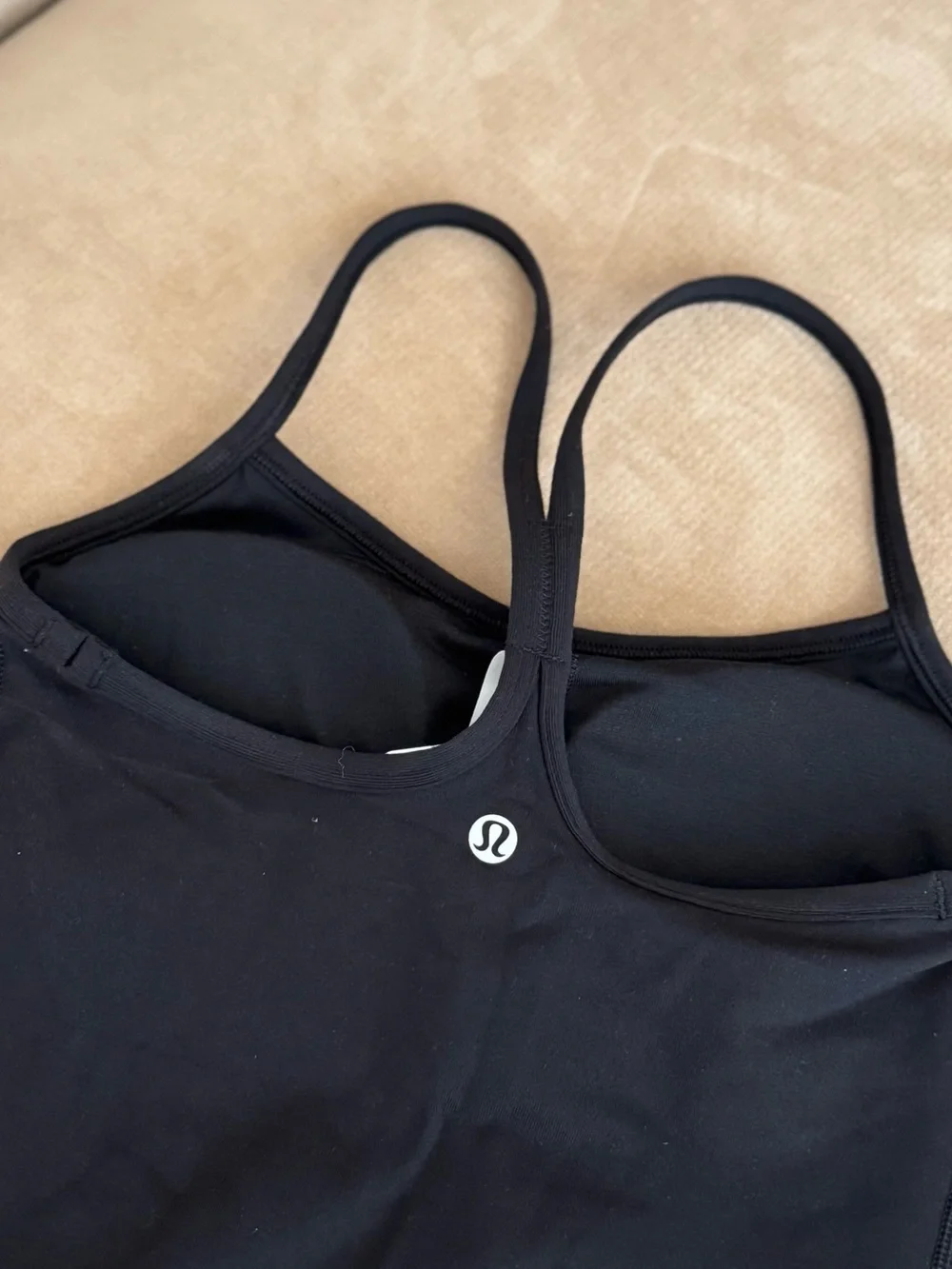 Lululemon black power y tank - full length